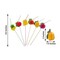 50 Assorted Mini Tropical Fruit Plastic DRINKING STRAWS